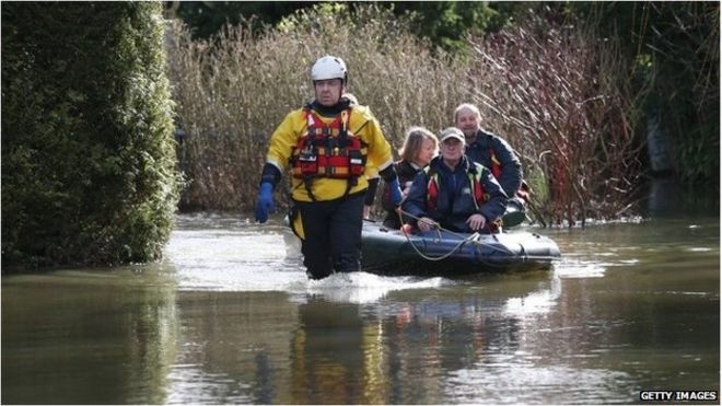 Chertsey was one of the towns flooded by the swollen River Thames in early 2014